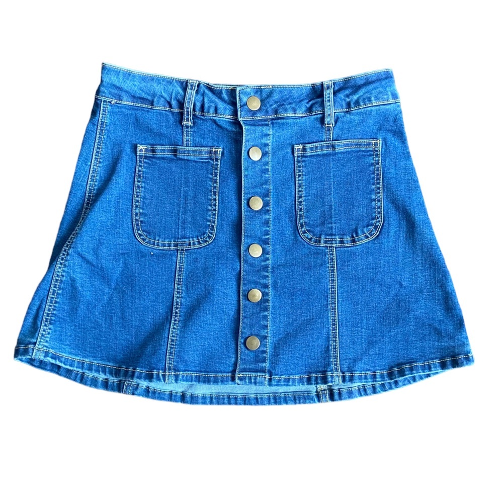 Altar’d State Jean button up mini skirt - Size Small